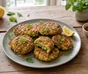 Gyldne squashdeller med halloumi, sesam, mynte og et let dryp chilihonning