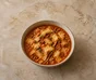 Lasagnesuppe med hakket oksekød, pastastykker og gyldent lag af mascarpone og parmesan